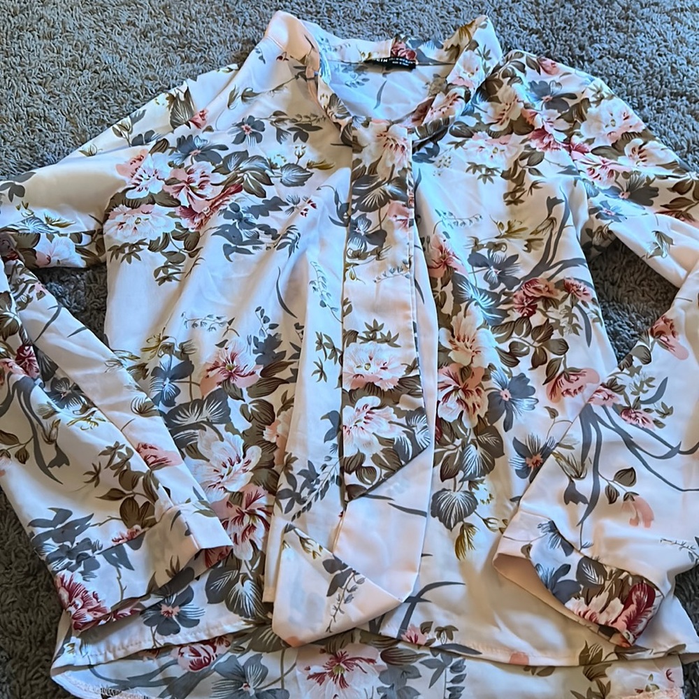 Pink Floral Blouse